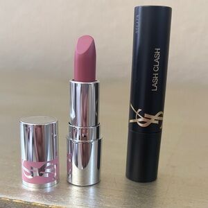 Yves Saint Laurent Lash Clash Mascara and Pink # 44 Lipstick Duo